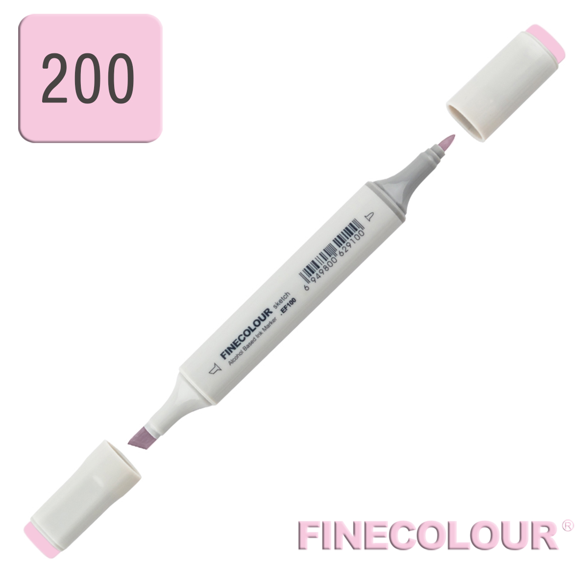 Маркер спиртовий Finecolour Sketchmarker 200  м'який рожевий RV200