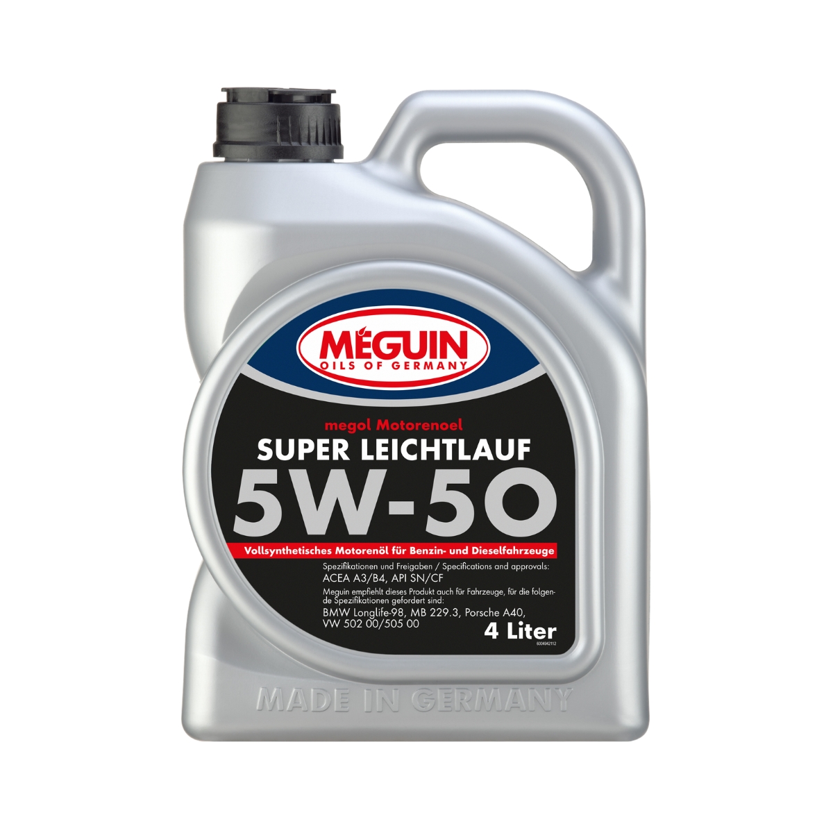 Олива моторна Meguin SUPER LEICHTLAUF SAE 5W-50 4 л
