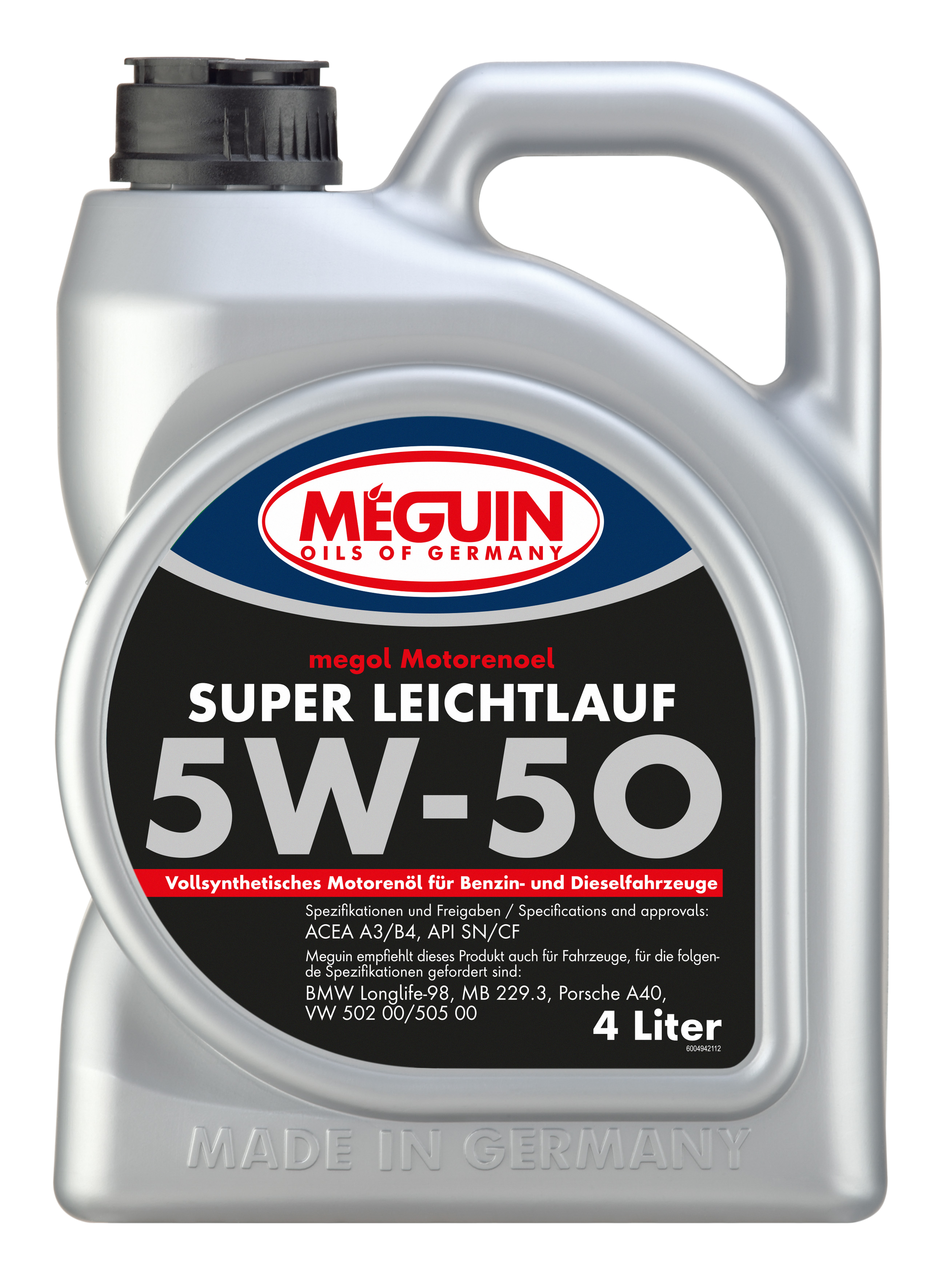 Олива моторна Meguin Super Leichtlauf SAE 5W-50 4 л