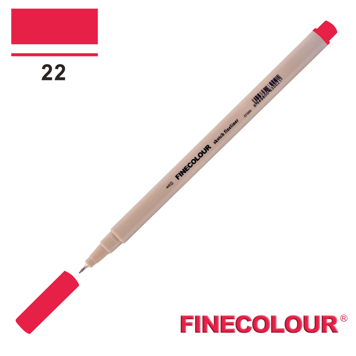 Лінер на водній основі Finecolour Liner 022 глибокий червоний