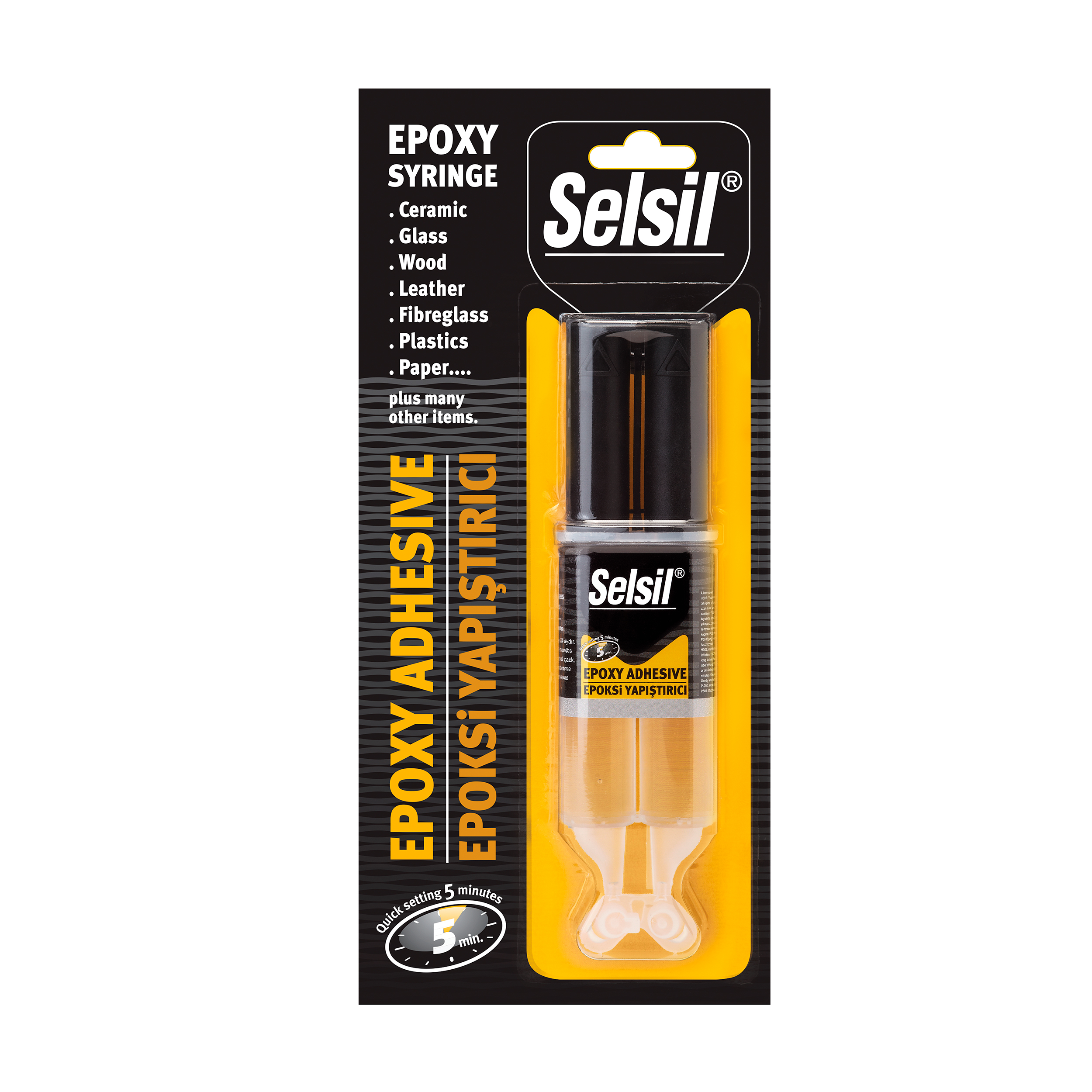 Епоксидний клей Selsil Epoxy Adhesive шприц 28 г