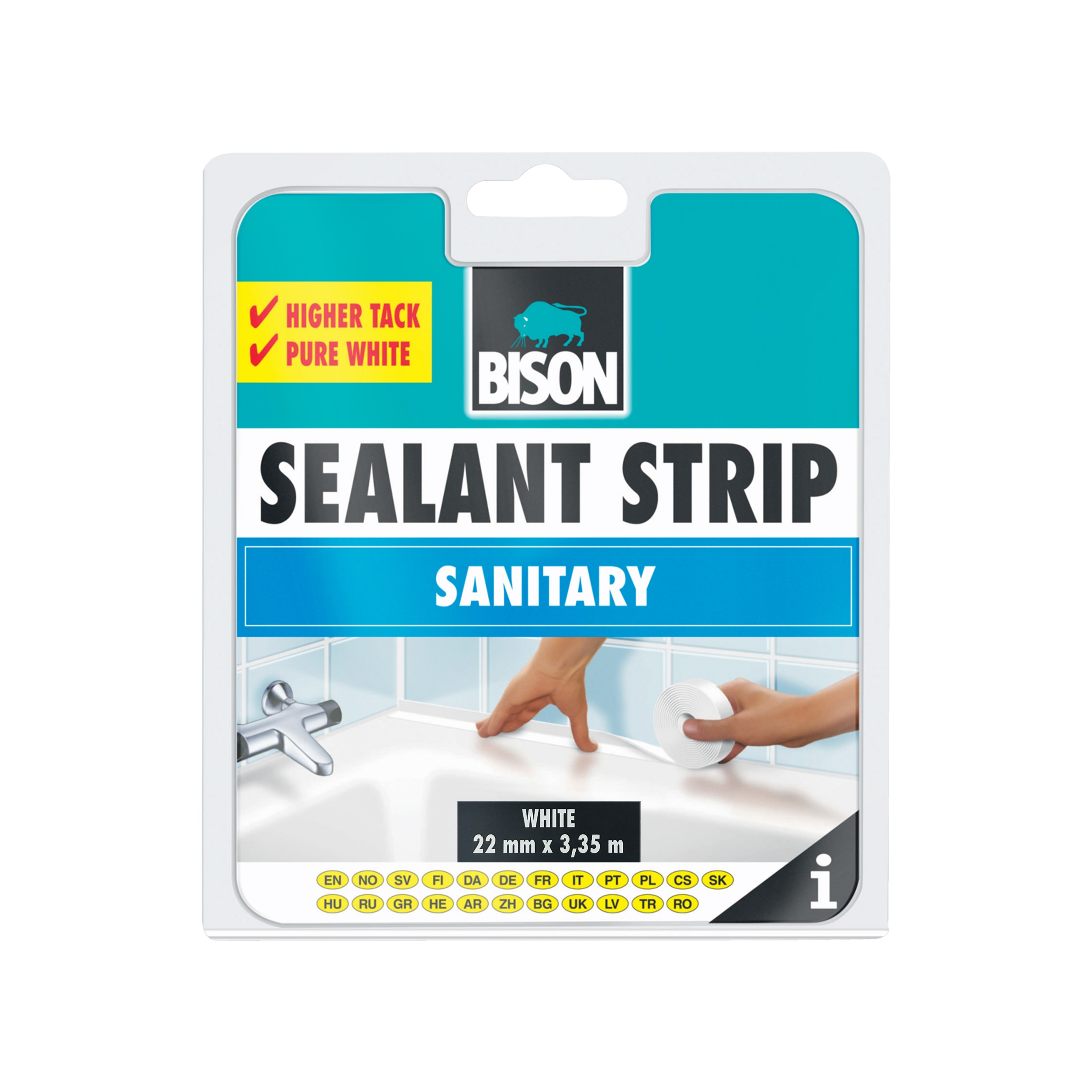 Стрічка-герметик біла 22 мм x 3,35 м  Bison