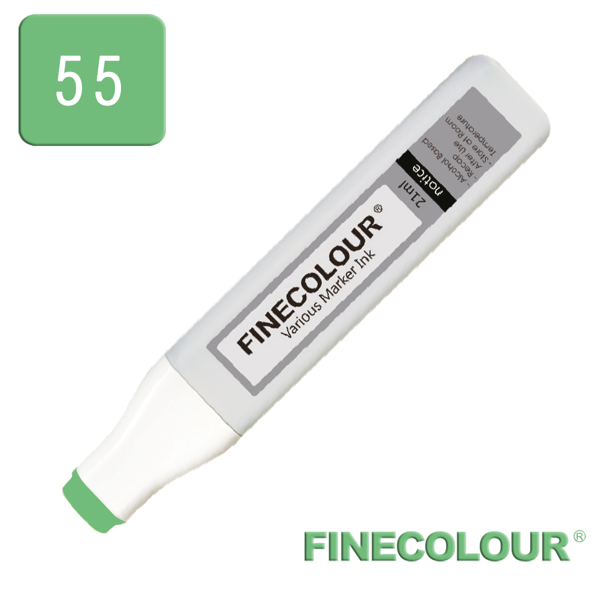 Заправка спиртова Finecolour Refill Ink 055 смарагдово-зелений відтінок G55