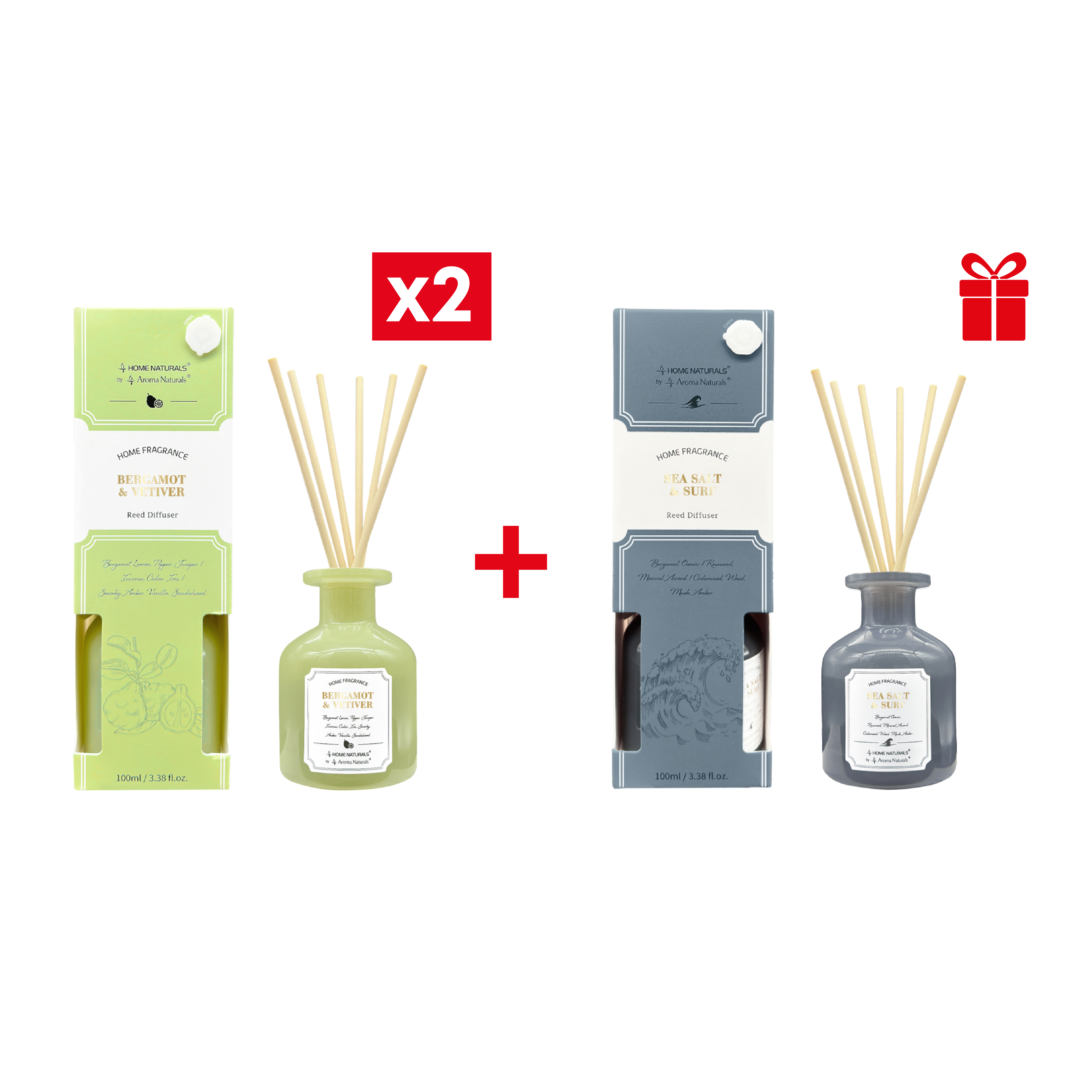 Набір 2+1 AROMA NATURALS БЕРГАМОТ І ВЕТІВЕР 2 шт + МОРСЬКА СІЛЬ І ПРИБІЙ 1 шт Набір 2+1 AROMA NATURALS БЕРГАМОТ І ВЕТІВЕР 2 шт + МОРСЬКА СІЛЬ І ПРИБІЙ 1 шт