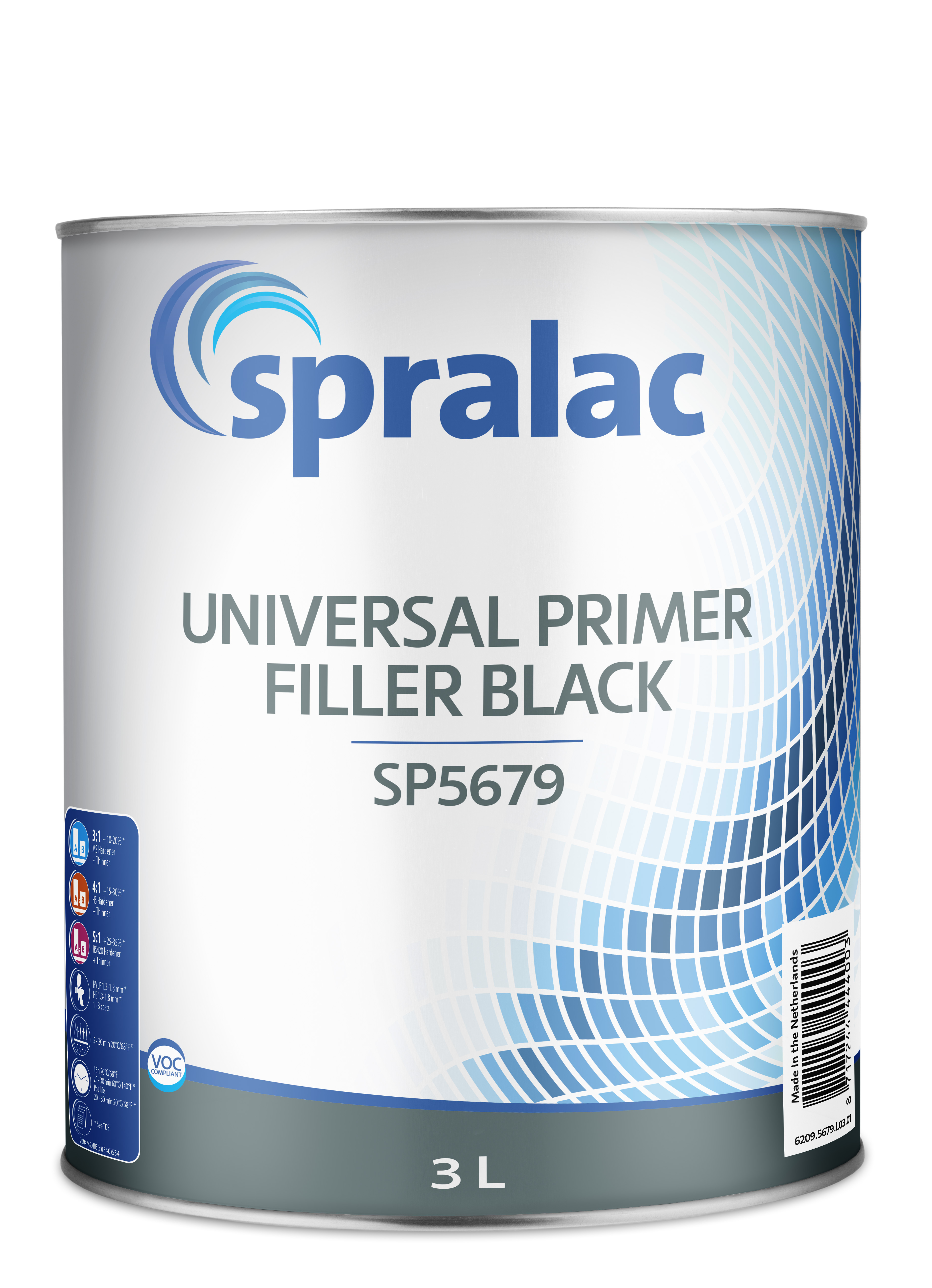 SP 5679/1 Грунт-наповнювач універсальний чорий Spralac Universal Primer Filler Black SP 5679/1 Грунт-наповнювач універсальний чорий Spralac Universal Primer Filler Black