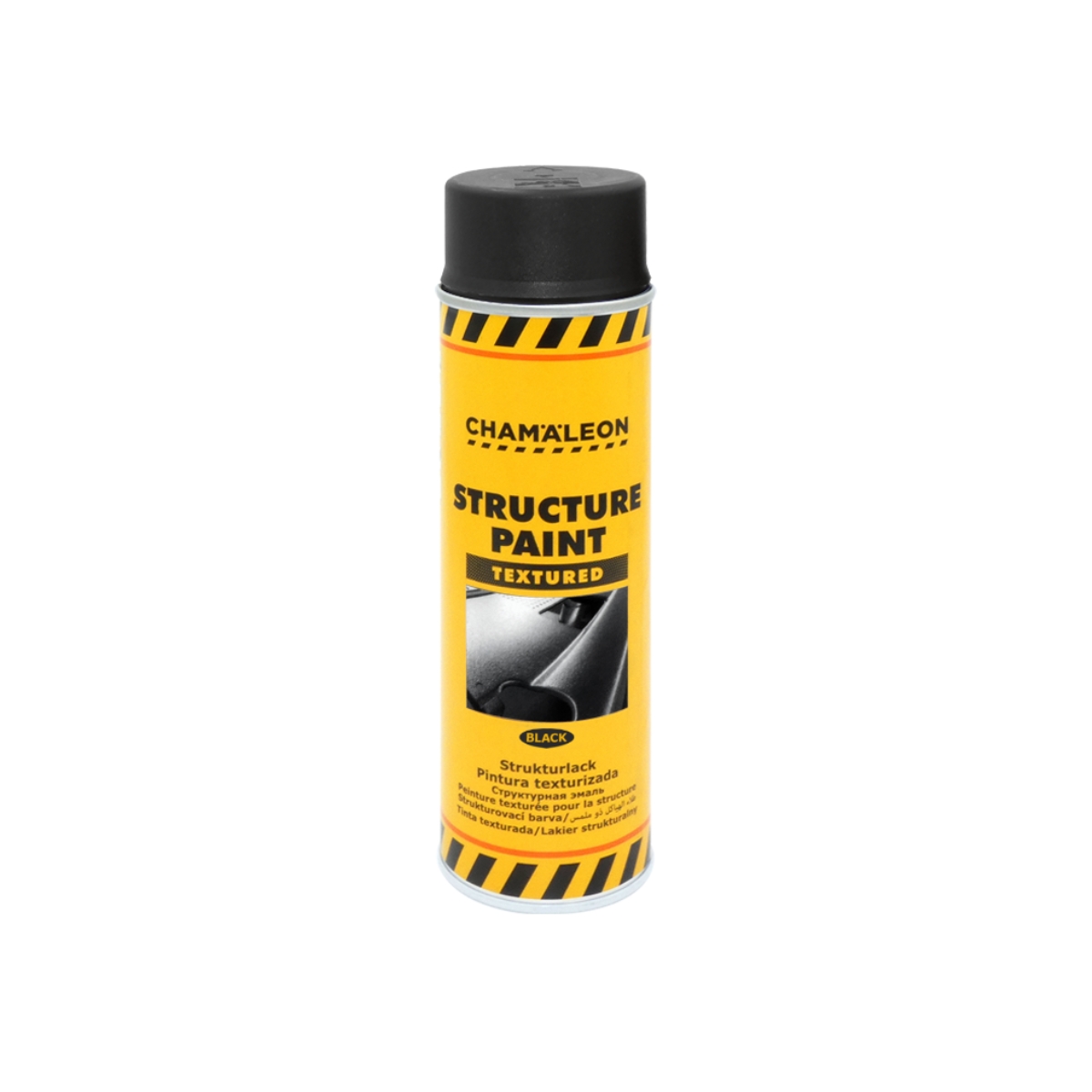 CHAMAELEON 634 Structur spray Фарба структурна для пластику чорна аерозоль 500 мл