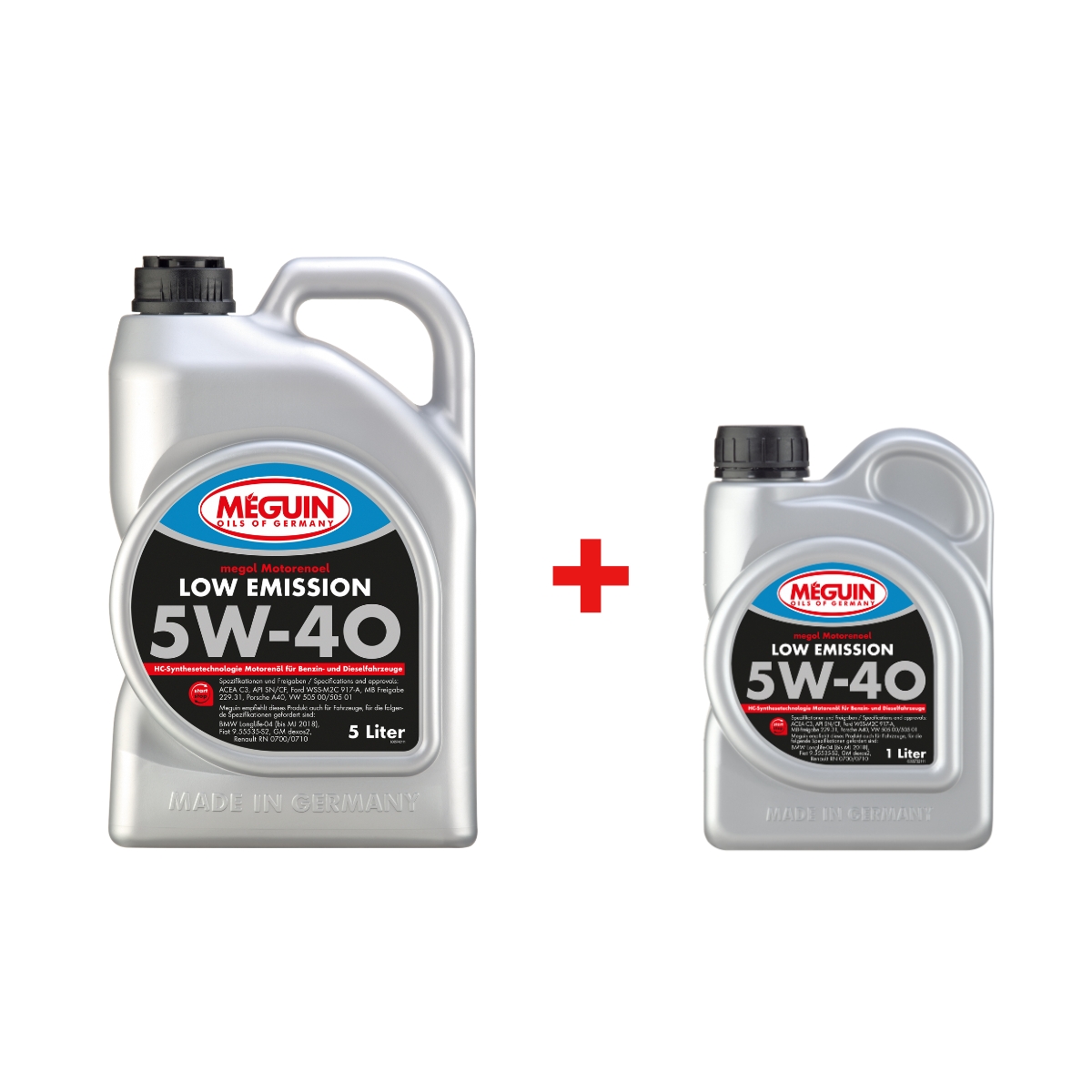 Акція Олива моторна Meguin LOW EMISSION SAE 5W-40 5 л + 1 л 6574A
