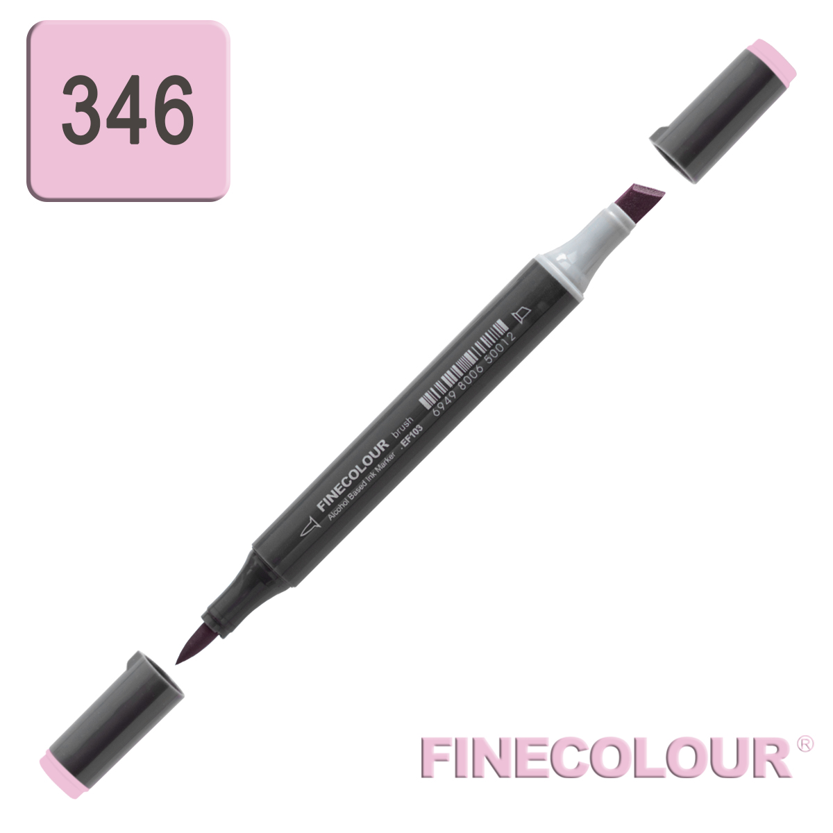 Маркер спиртовий Finecolour Brush-mini темно-рожевий RV346