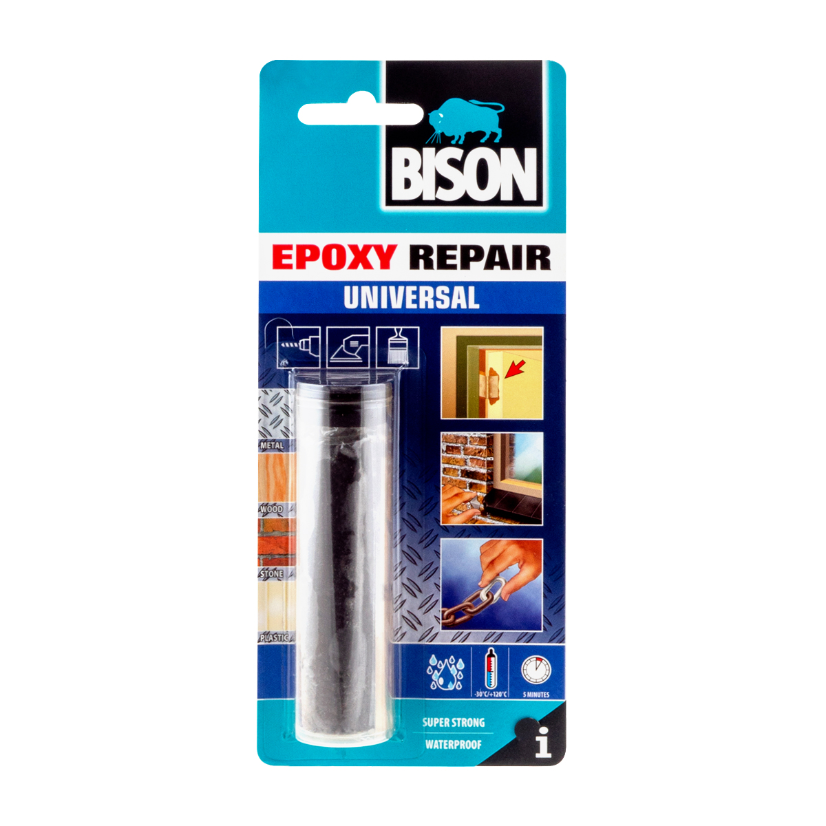 Клей мастика епоксидний універсальний 2-х компонентний для ремонтних робіт Bison 56 г