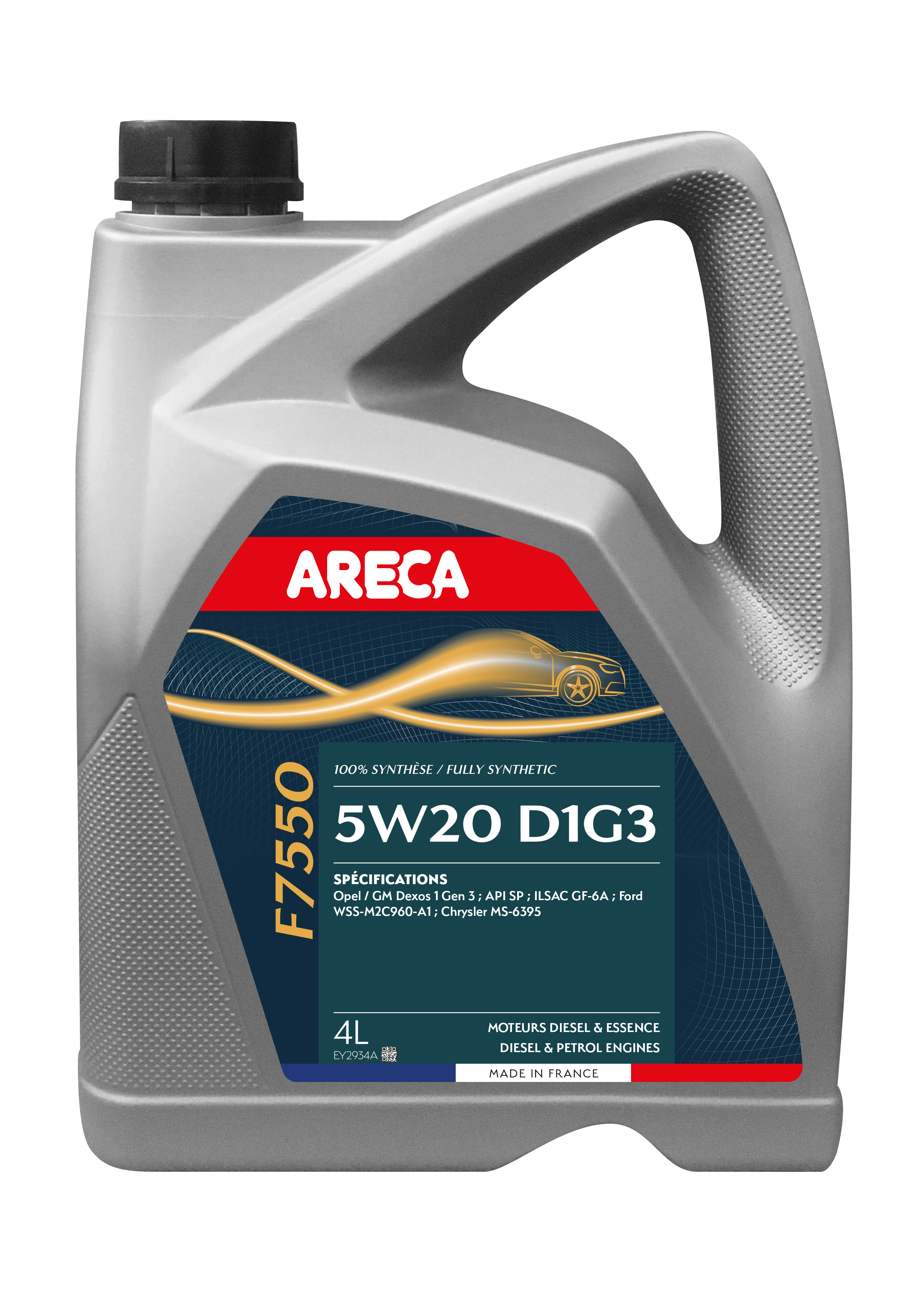 Олива моторна ARECA F7550 5W-20 D1G3 4 л Олива моторна ARECA F7550 5W-20 D1G3 4 л
