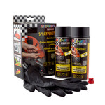 Набір 2 шт Емаль аерозольна з ефектом Рідка гума DUPLI-COLOR чорний матовий 400 мл